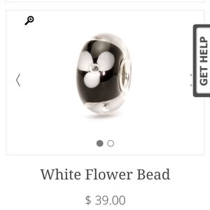 Trollbeads White Flower Bead